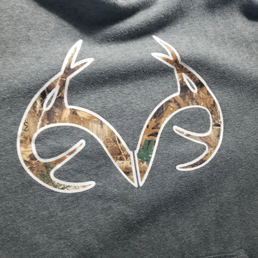 REALTREE MEN'S GRAY HOODIE SIZE 2XL (SEE FULL DESCRIPTION) - Picture 3 of 13